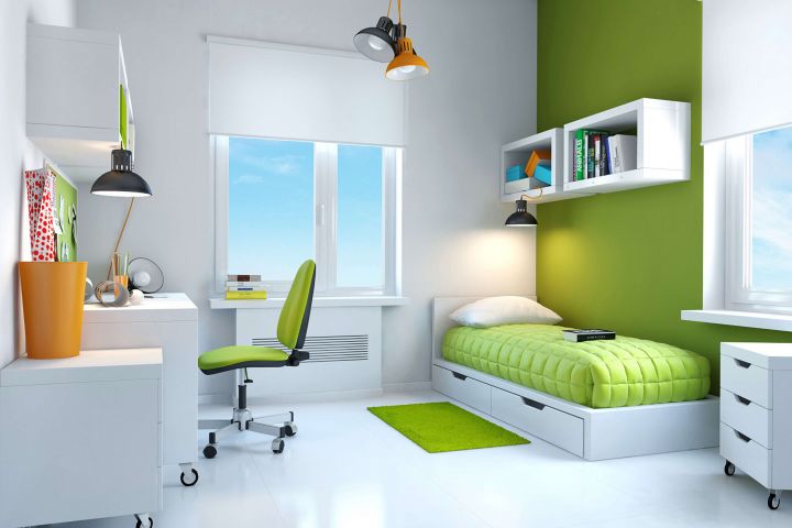 Дизайн интерьера комнаты для подростка мальчика. Фото