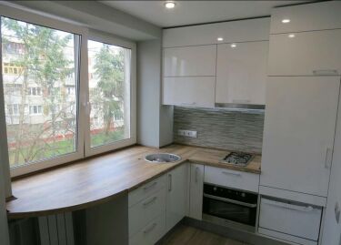 Проект кухни 10 м2 с балконом планировка и дизайн