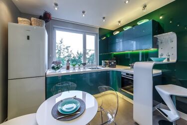 Проект кухни 10 м2 с балконом планировка и дизайн
