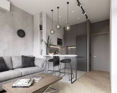 Дизайн квартиры студии 20 кв.м (157 фото)