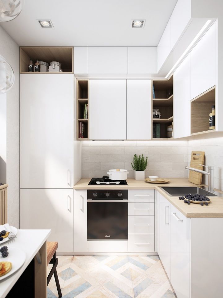 Дизайн кухни площадью 6 кв. метров: 75 современных идей оформления интерьера