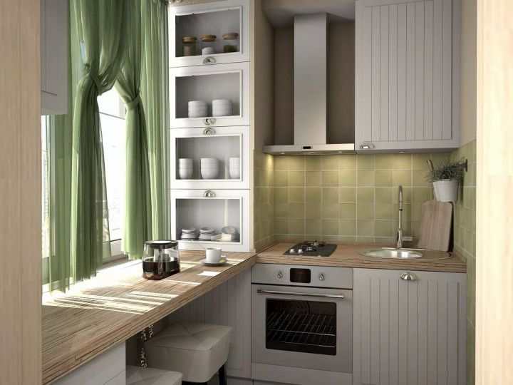 Практические советы: располагаем кухонный гарнитур в кухне 6 кв.м.