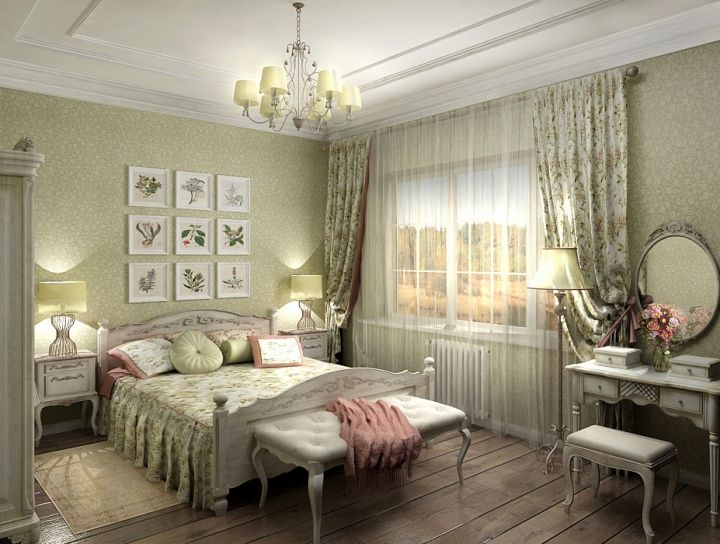 Спальня в стиле прованс — секреты оформления уютного дизайна (74 фото)