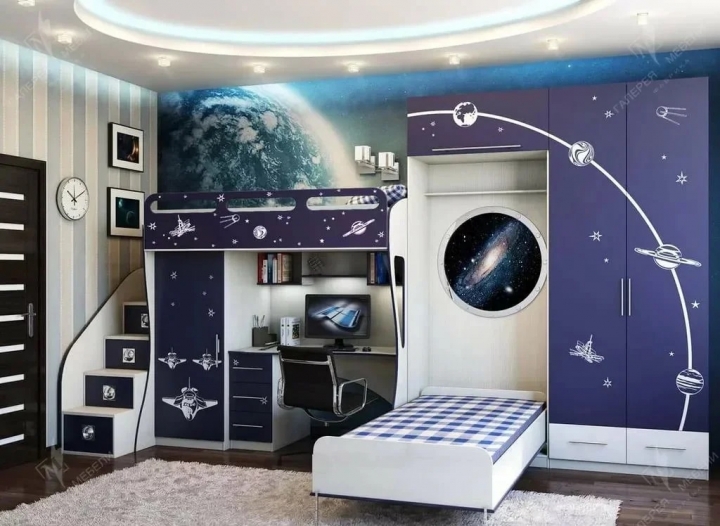 Комната с космическим дизайном