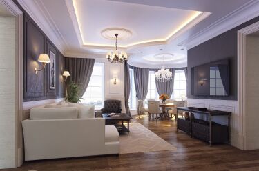 Дизайн строгие гостиные