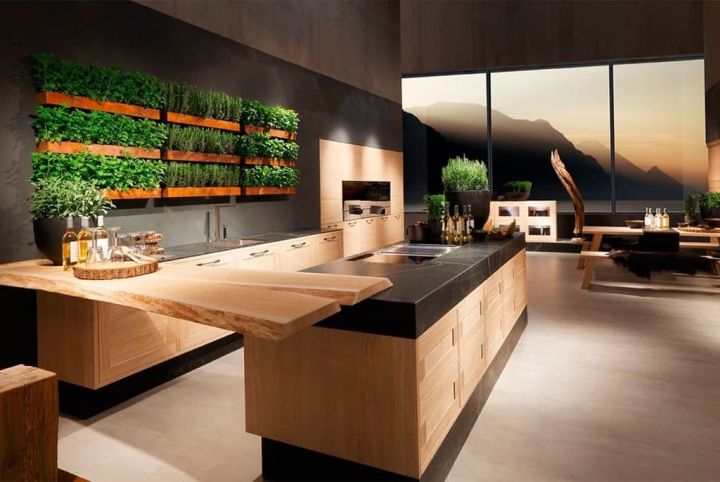 Кухня в эко стиле - оазис посреди каменной пустыни