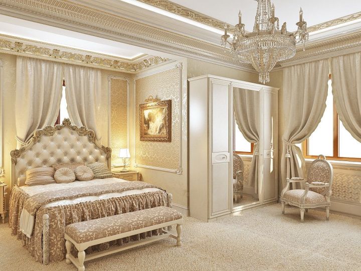 Характерные особенности декора и отделки спальни в классическом стиле