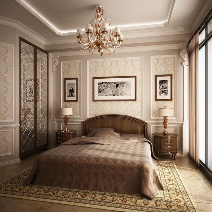 Дизайн спальни современная классика (67 фото)