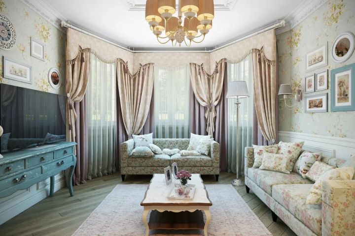 Дизайн гостиной кабинета - Мебель в стиле прованс в магазине Sanna в Москве и СПб