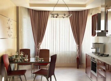 Современные шторы для кухни: 45 стильных и красивых идей