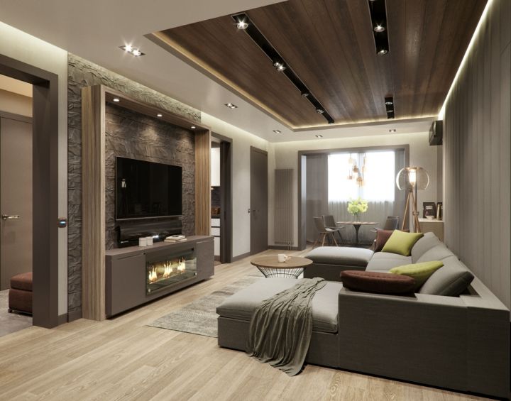 Дизайн маленького зала в частном доме