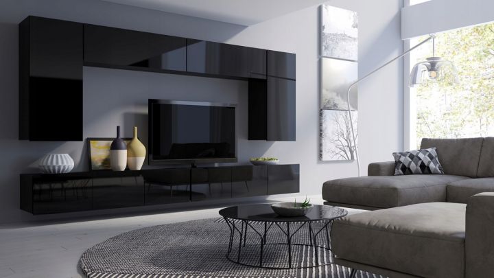Черный интерьер в гостиной: идеи дизайна, сочетания цветов и материалы, 30+фото