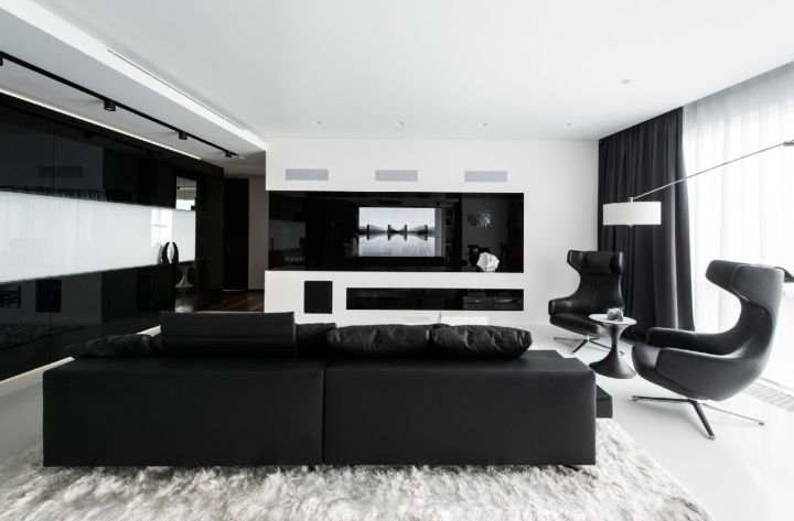 Дизайн комнаты в черном стиле