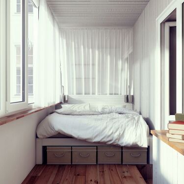 Обставить однокомнатную квартиру со вкусом и недорого с двуспальной кроватью