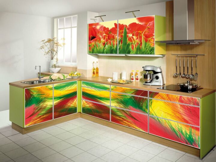Декор кухни своими руками: рисунки, виниловые наклейки (фото) | Стены кухни, Дизайн, Декор столовой
