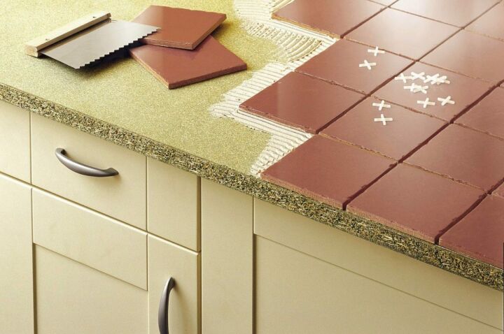 Кухонная столешница из мозаики - 68 фото