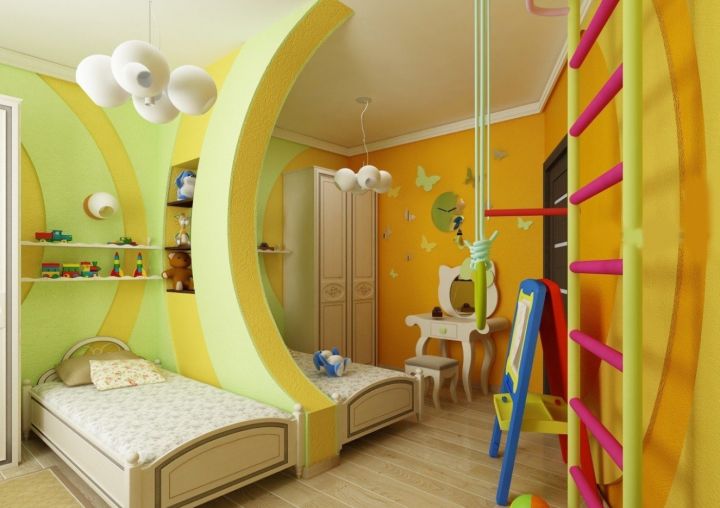 Детские стенки с кроватью