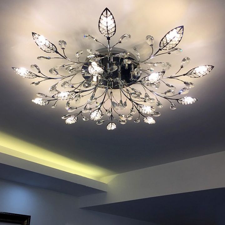  Хрустальная люстра лист потолочный светильник для спальни гостиной LED G4