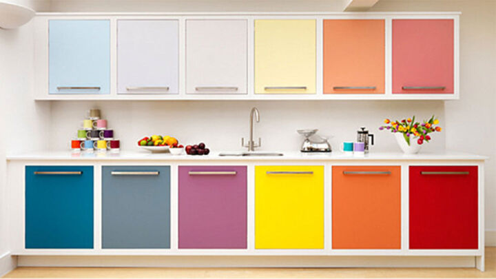 Покраска фасада кухни из МДФ