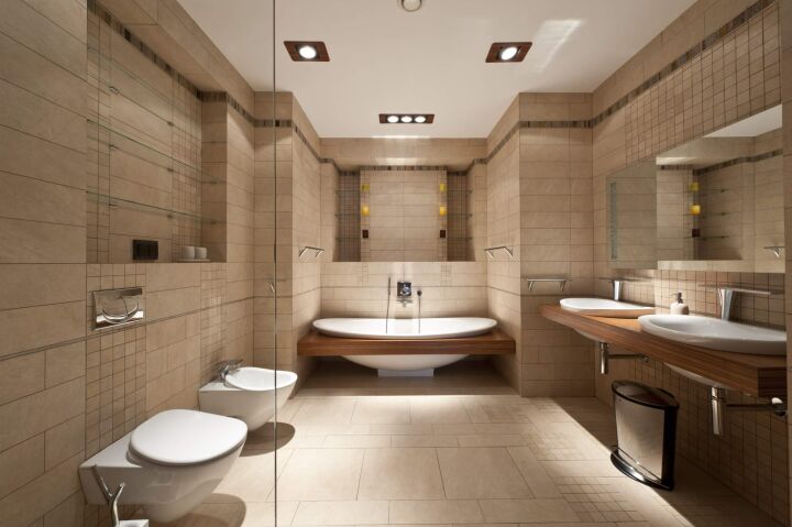Выбираем столешницу для ванной из мозаики: дизайн и материалы