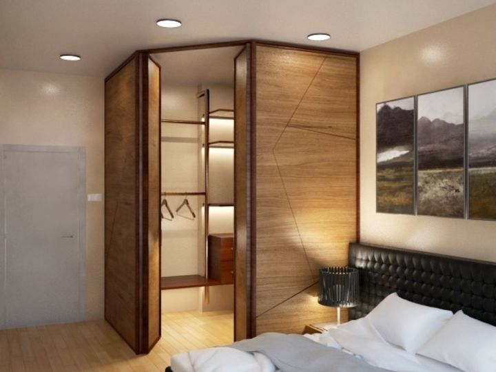 Дизайн спальни с гардеробной 14 кв м, заказать от производителя