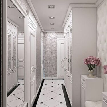 Дизайн коридора пол коричневый