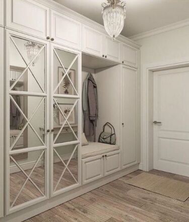 Дизайн коридора пол коричневый