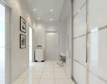 Дизайн коридора пол коричневый