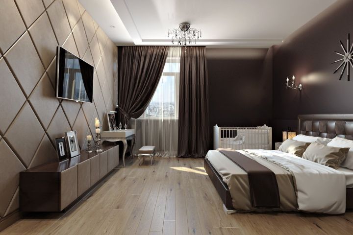 Шоколадная спальня — фото примеры дизайна спальни в шоколадных тонах