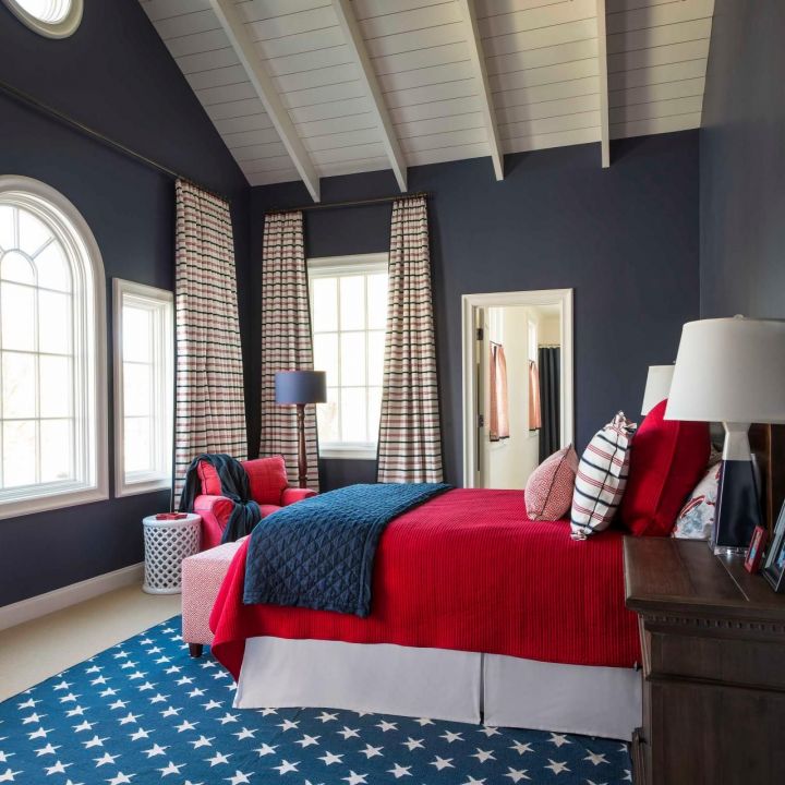 Спальня красного цвета — 5270 фото и идей оформления интерьера