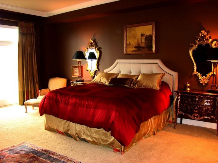 Красная спальня: фото, варианты оформления