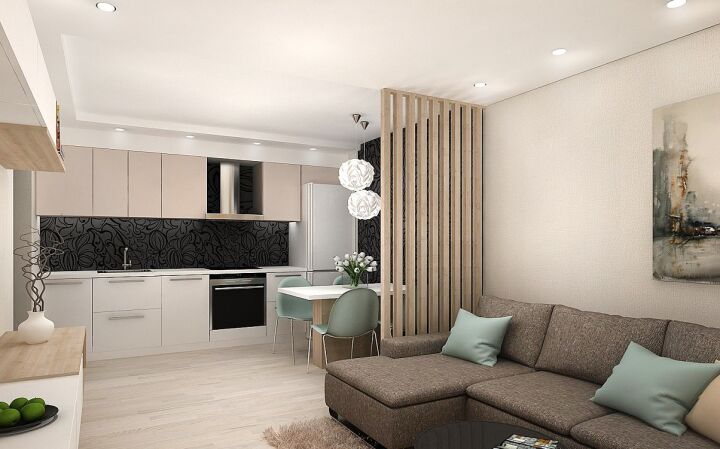 Дизайн кухни гостиной 20 кв м фото: проект планировки интерьера кухни столовой, мебель