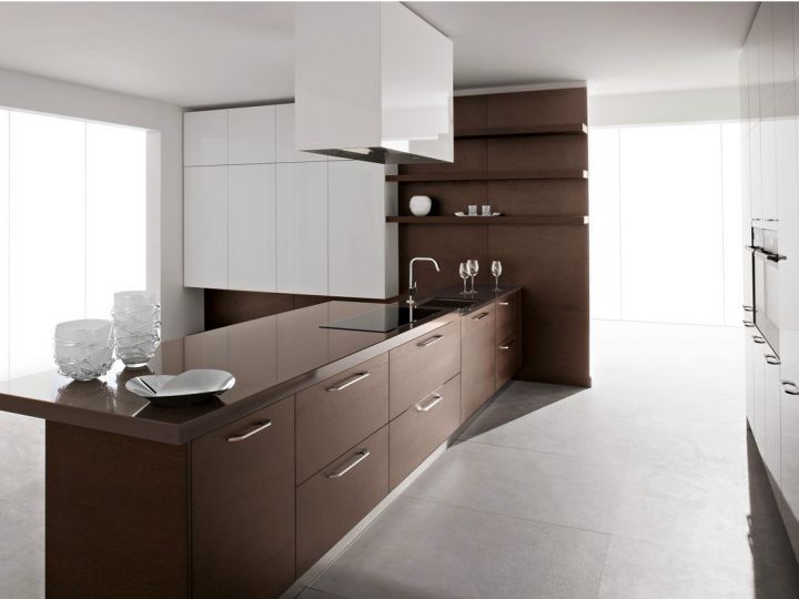 Бело-коричневая кухня (48 фото) – оригинальный подход к решению дизайна интерьера