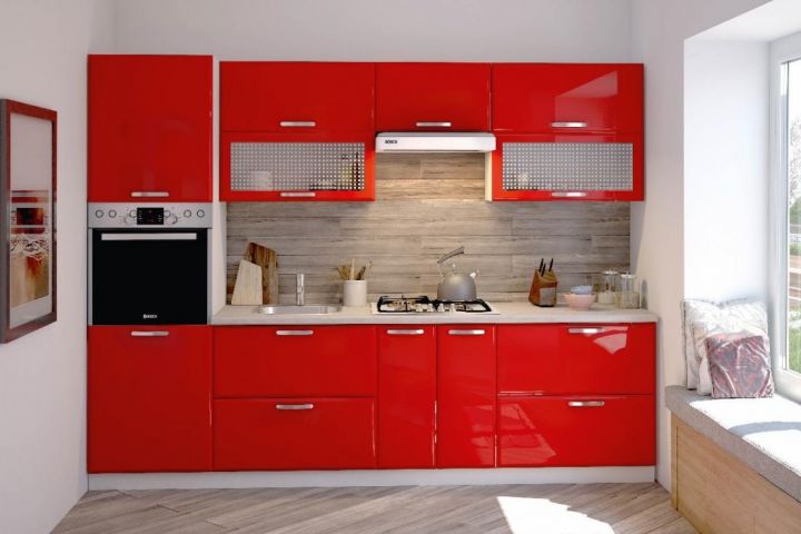 В каком стиле оформить интерьер красно-белой кухни