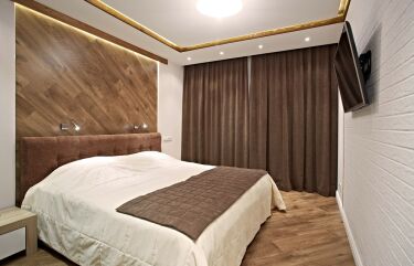Спальня с ламинатом на стене [50+ фото] — особенности отделки и монтажа