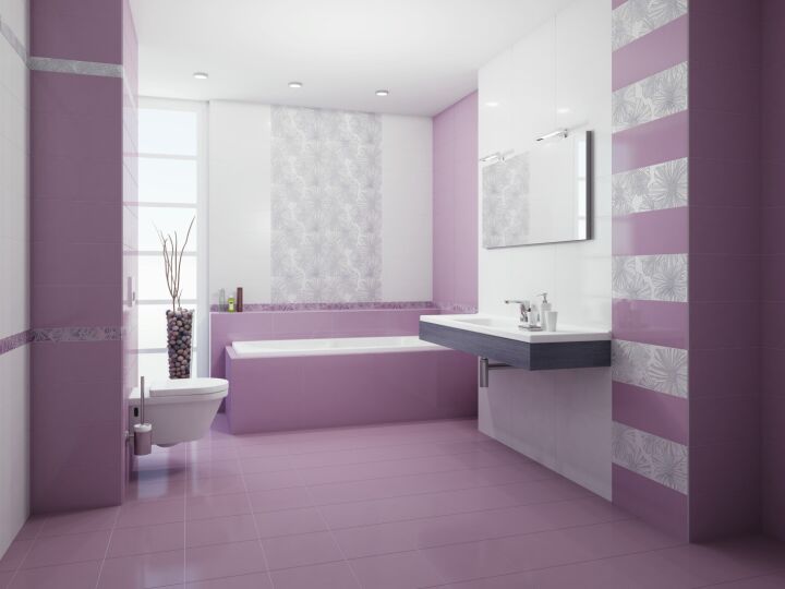 Как использовать фиолетовый в дизайне ванной комнаты и не пожалеть: советы и 53 фото