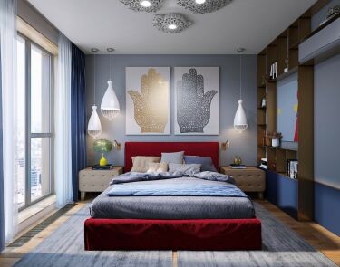 Дизайн спальни 9 кв. м [140+ фото] — идеи интерьера и варианты планировки