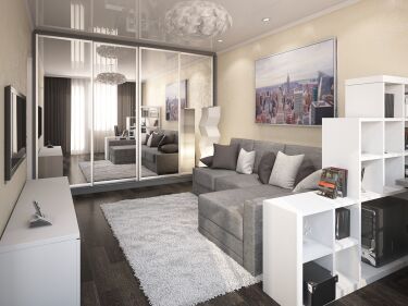 Дизайн однокомнатной квартиры: 4 шага к красивому интерьеру