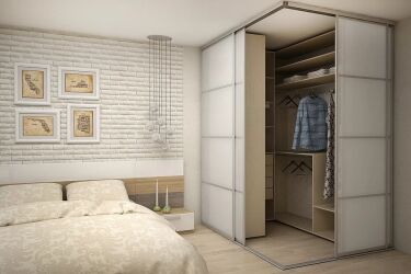 Дизайн спальни 16 кв м прямоугольная с одним окном