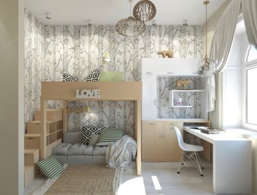 Небольшая детская комната 10 кв.м: дизайн, как обустроить