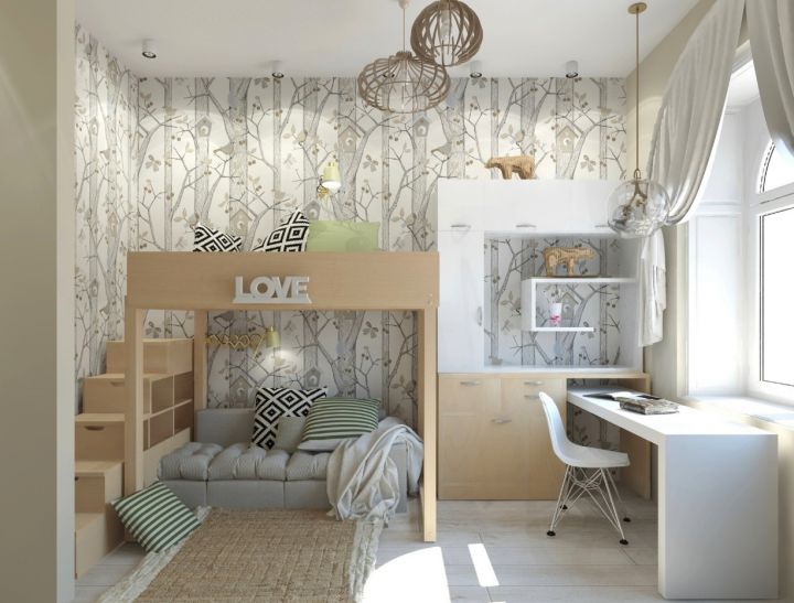 Дизайн детской комнаты 12 кв. м для двоих детей: 50+ свежих идей
