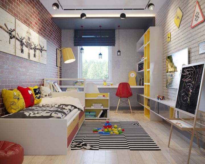 Дизайн детской комнаты для двоих детей в Москве