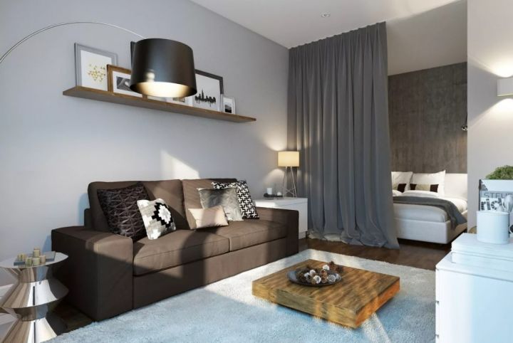 Дизайн интерьера однокомнатной квартиры: фото и советы - Дизайн студия DZINE - Дизайн студия DZINE