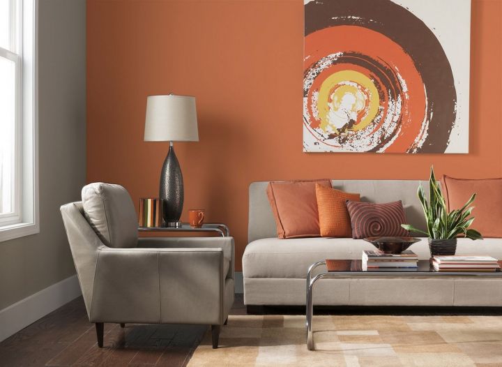 Оранжевый цвет в интерьере гостиной, спальни, кухни - фото | Roomcolor