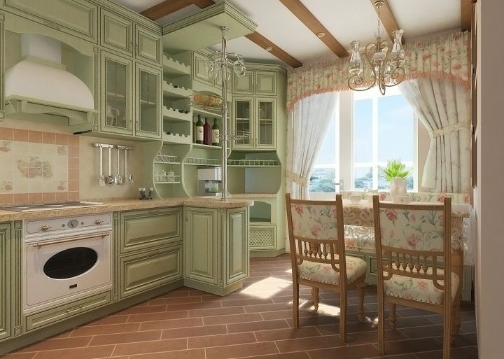 Интерьер кухни в деревенском стиле (55 идей дизайна)