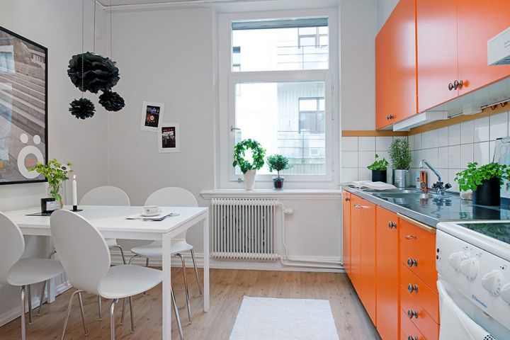 Оранжевая кухня в интерьере: фото сочетания интерьеров, практические советы