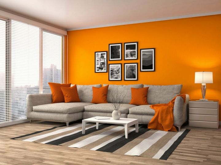 Оранжевый цвет в интерьере: сочетания, оранжевый на стенах и в мебели, 50 реальных фото