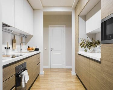 Дизайн кухни в коридоре — идеи объединения и планировки