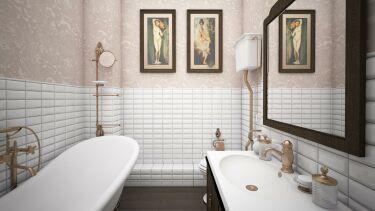 Плюсы и минусы отделки стен в ванной обоями