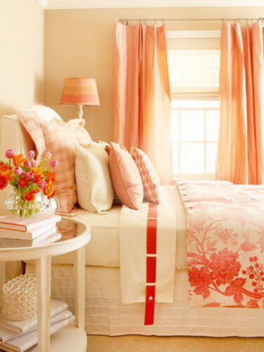 Персиковый цвет в интерьере: тепло, уют и хорошее настроение